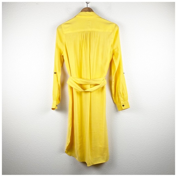 Suzi Chin for Maggy‎ Boutique Yellow Shirt Dress Size 6 - Picture 3 of 8